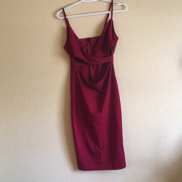 Dresses & Skirts - Wine Cutout Bodycon Dress